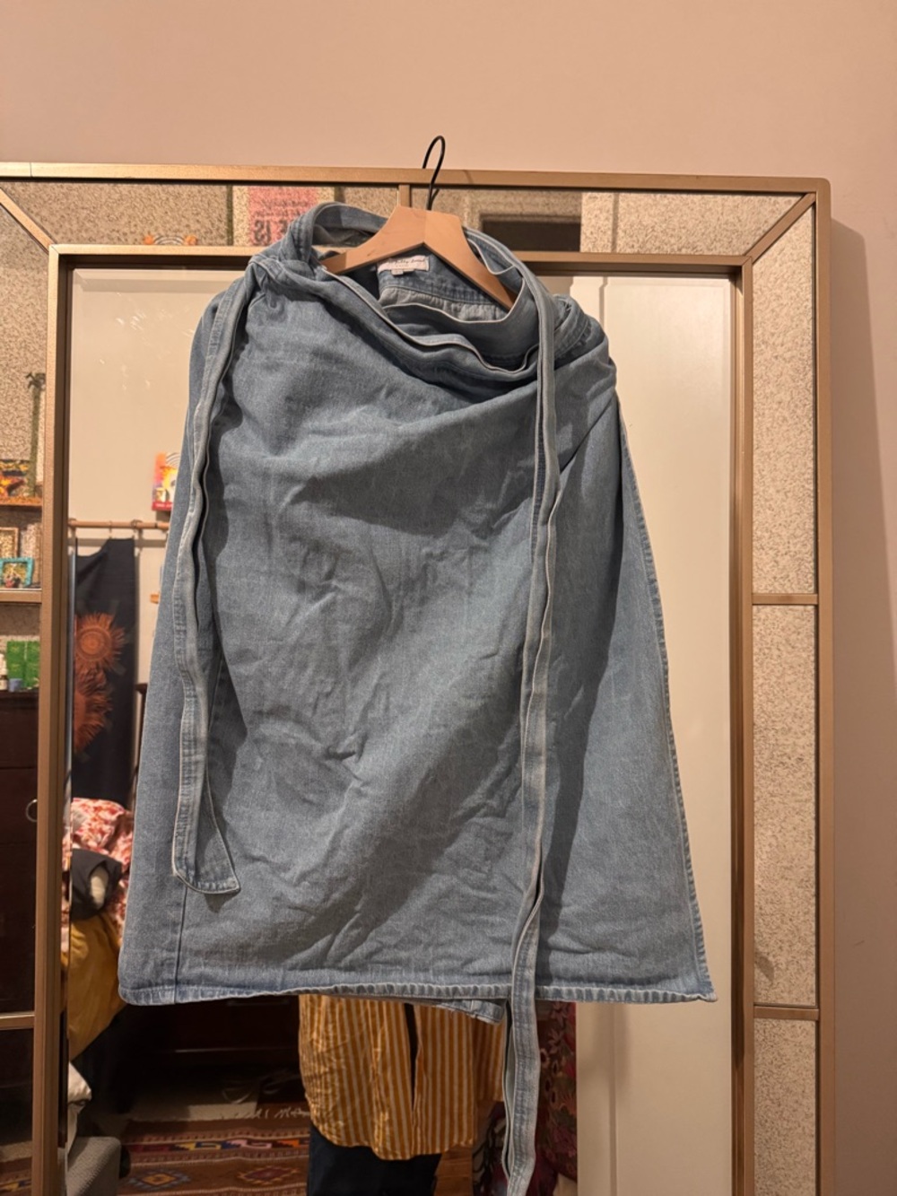 Never Fully Dressed Light Blue Denim Skirt